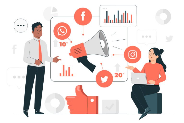 Image of Digital Marketing Marketing consulting concept illustration